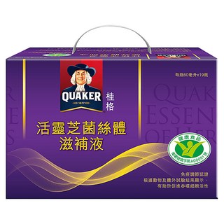 QUAKER 桂格 活靈芝菌絲體滋補液禮盒, 19瓶, 60ml, 1盒