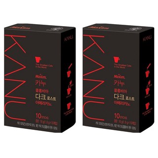 KANU 經典美式黑咖啡 深度烘焙 優質即溶咖啡粉, 1.6g, 10包, 2盒