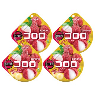 UHA 味覺糖 Cororo 酷露露 Q糖 荔枝味, 4包, 40g