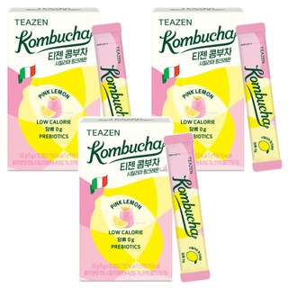 TEAZEN 茶禪 康普茶沖泡飲 西西里粉紅檸檬口味, 5g, 10條, 3盒