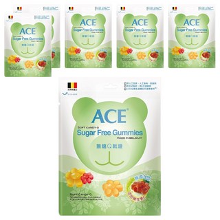 ACE 無糖Q軟糖 比利時進口 無添加人工色素, 240g, 6包