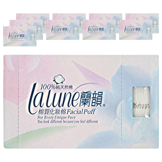 lalune 蘭韻 棉質化妝棉 Facial Puff 100% 純天然棉 100片, 10盒
