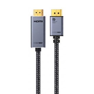 CODEWAY 4K DP 1.2 轉 HDMI 1.4 影音傳輸線, 1m, 1條