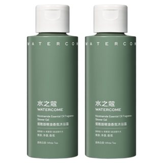 WATERCOME 水之蔻 菸醯胺精油香氛沐浴露 庭嶼白茶 100ml, 2瓶