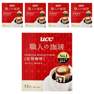 ucc 炭燒濾掛式咖啡, 8g, 12包, 5盒