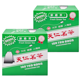 天仁茗茶 鮮綠茶經濟包 天然健康人情味, 2g, 100包, 2盒