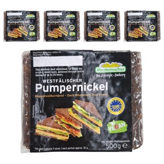 Mestemacher 麥大師 德國裸麥粗麵包, 5個, 500g