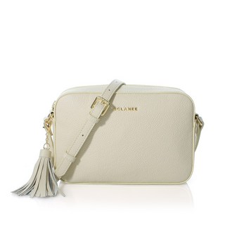 MCLANEE 女款素色皮革斜背包, 象牙