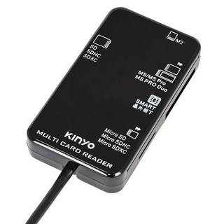 Kinyo 多合一晶片讀卡機, K-2001, 黑色, 1個