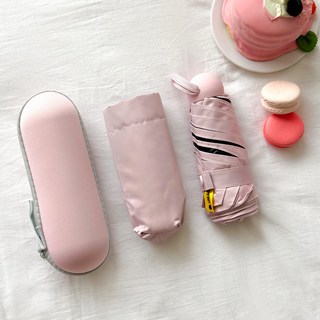 깨비다 미니 5단 자외선차단 마카롱 케이스 우양산