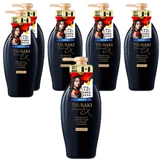 TSUBAKI 思波綺 髮研修護洗髮乳EX 450ml - 深層修護、柔順亮澤, 6瓶