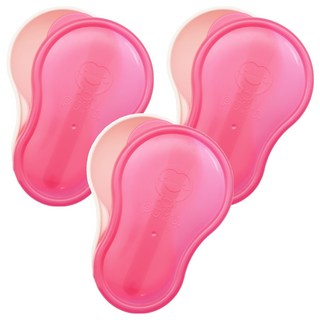 PUKU 藍色企鵝 嬰兒食物研磨器，不含雙酚A, 210ml, 粉色, 3個