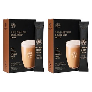 The Coffee Bean 雙倍濃縮即溶拿鐵, 14.3g, 10條, 2盒