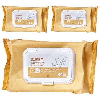 InLiving 簡約生活 純水柔濕巾 掀蓋型, 1入, 3包