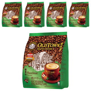 OLDTOWN WHITE COFFEE 舊街場白咖啡 3合1榛果味白咖啡, 31.6g, 15包, 5袋