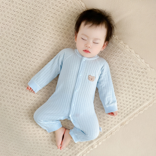 스타도어 신생아용 미니 애니멀패치 풀스냅우주복