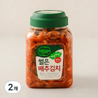 비비고 썰은 배추김치, 1.2kg, 2개