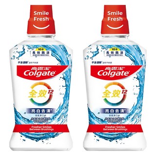 Colgate 高露潔 全效亮白去漬漱口水, 500ml, 2瓶
