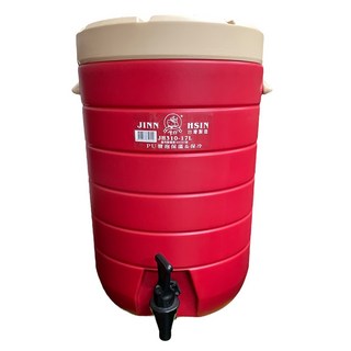 牛88 保溫冰桶 JH-31017 紅色 17L - 304不鏽鋼內膽、保冷保溫、附水龍頭, 1個