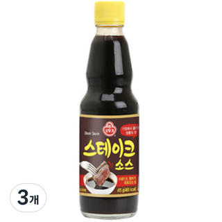 오뚜기 스테이크 소스, 415g, 3개