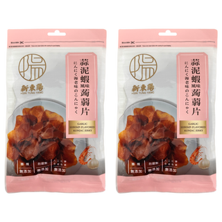 新東陽 蒜泥蝦風味蒟蒻片 無添加防腐劑 無添加人工色素, 100g, 2包