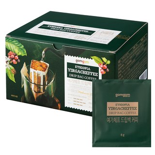 gomgom 耶加雪菲濾掛式咖啡, 8g, 36包, 1盒