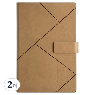 코히모 만년 일기장 업무용 A5 방수 다이어리 5W0458, 브라운, 2개