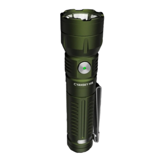 CYANSKY H1R EDC聚光遠射多功能手電筒，700流明，400米射程，IP68防水, 軍綠色, 1個