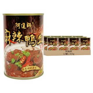 阿進師 麻辣鴨血, 425g, 12罐