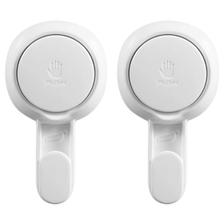 TAILI 太力 強力無痕真空吸盤掛勾2件組 AW553/AW554, 白色, 1組