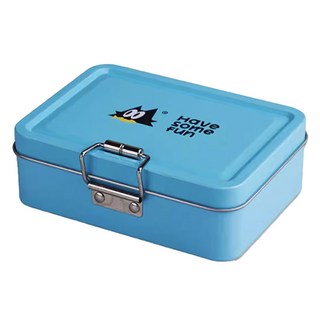 HAVE SOME FUN 樂貓釣 漁具收納小鐵盒, 13 x 9.5 x 4cm, 藍色, 1盒