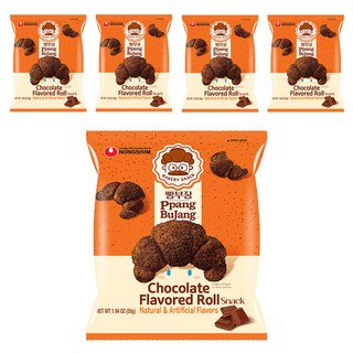 NONGSHIM 農心 麵包部長 可頌造型餅乾巧克力味, 55g, 5包