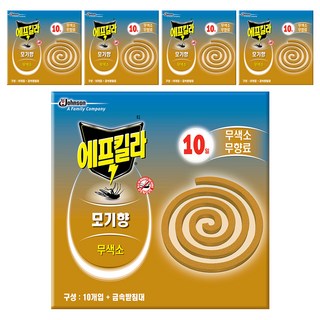 에프킬라 모기향 무향 10p, 5개