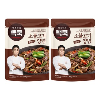 백쿡 백종원의 소불고기양념, 160g, 2개
