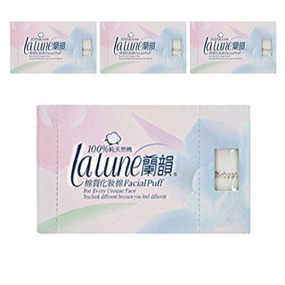 lalune 蘭韻 棉質化妝棉 Facial Puff 100% 純天然棉 100片, 4盒