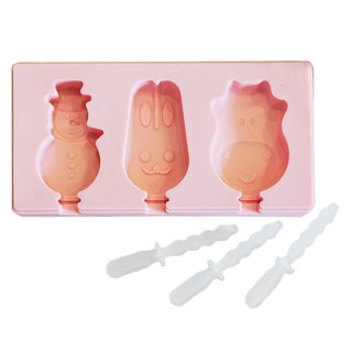 Betty's 焙蒂絲 3連可愛造型冰棒模 180 x 95mm, 粉色, 1個