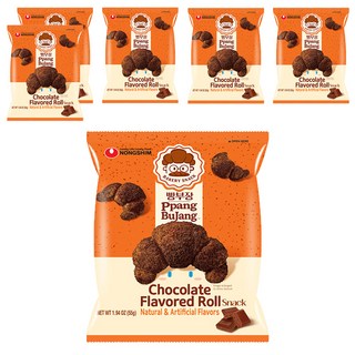 NONGSHIM 農心 麵包部長 可頌造型餅乾巧克力味, 55g, 6包