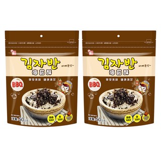 韓味不二 海苔酥 韓國海苔 玉米油黑芝麻油調味 BBQ口味, 50g, 2包