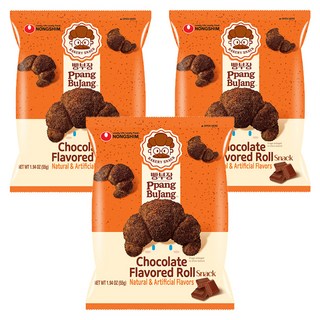 NONGSHIM 農心 麵包部長 可頌造型餅乾巧克力味, 55g, 3包