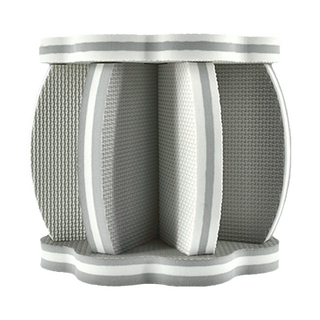 QMAT 南瓜椅, EVA乙烯醋酸乙烯酯材質, 灰色 + 白色, 1個