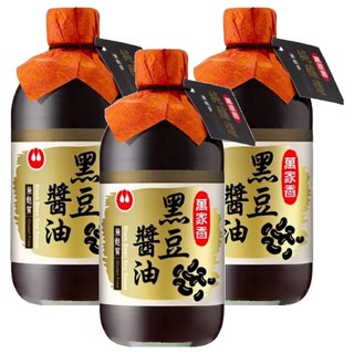 萬家香 黑豆醬油, 450ml, 3瓶