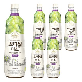 쁘띠첼 미초 청포도, 900ml, 6개