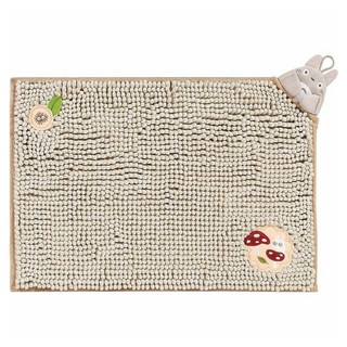 STUDIO GHIBLI 吉卜力 TOTORO 龍貓 日本正版宮崎駿系列可愛造型雪尼爾地墊, 龍貓奶茶色