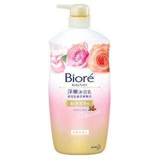 Biore 蜜妮 淨嫩沐浴乳 玫瑰 絲滑潤澤, 1kg, 1瓶