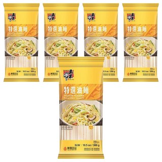 五木特選油麵，低納配方，健康美味，市場公認首選麵條, 300g, 5包