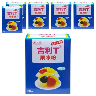 永詮 吉利T DIY烘焙材料 輕鬆製作美味果凍, 200g, 6盒