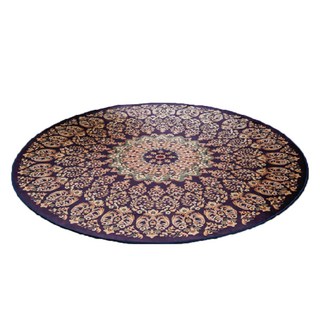 inroom 東方風波斯圖騰圓形地毯 深藍色
