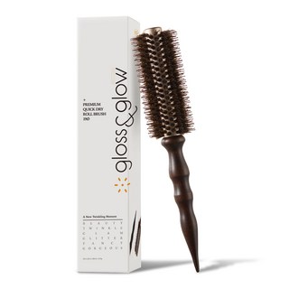 gloss&glow 豐盈蓬鬆高級捲髮梳 19mm, 棕色, 1個