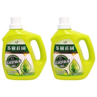 茶樹莊園 茶樹天然濃縮洗衣精 天然抗菌, 2kg, 2瓶