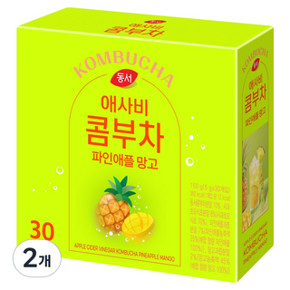 DONGSUH 東西食品 蘋果醋康普茶 鳳梨芒果, 30入, 5g, 2個